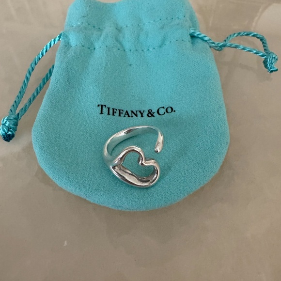 Tiffany & Co. Elsa Peretti Sterling Silver Open Heart Ring - Picture 1 of 5